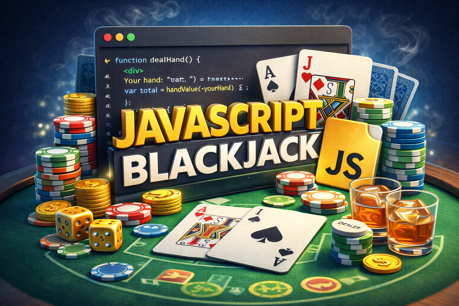 Browser Blackjack application preview