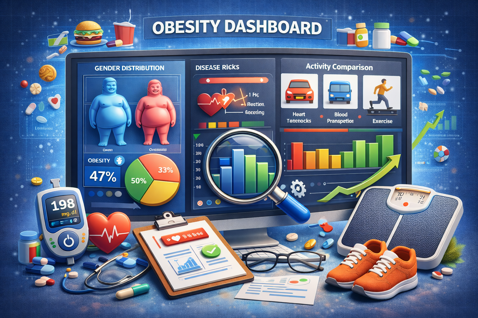 Obesity Dashboard application preview