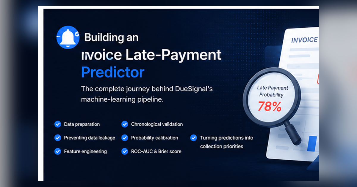 Building an Invoice Late-Payment Predictor with Python and Scikit-learn cover image