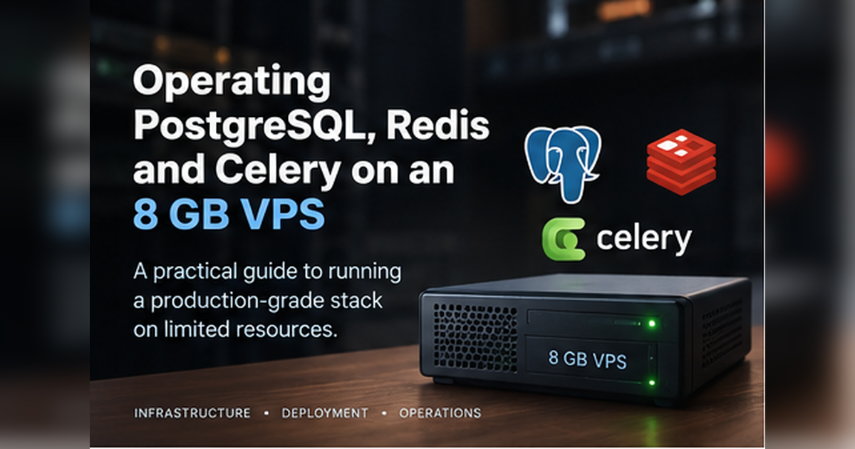 Operating PostgreSQL, Redis and Celery on an 8 GB VPS cover image
