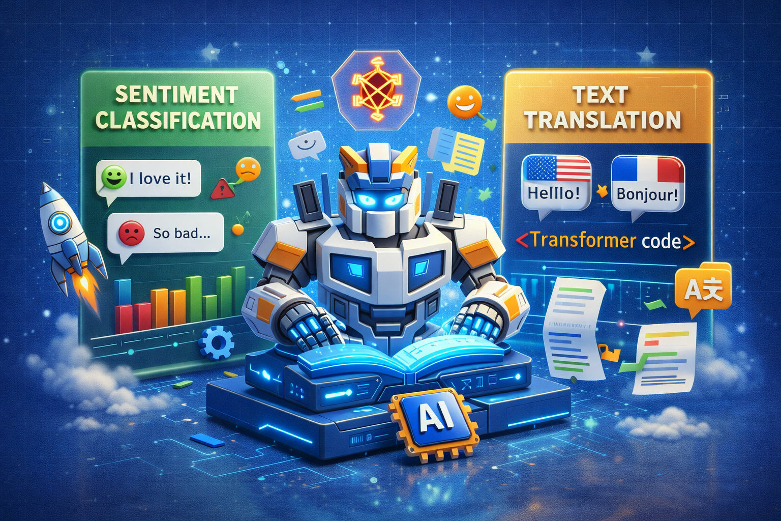 Transformer NLP Experiments application preview